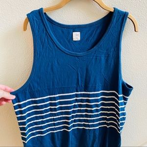J. Crew Shirts - JCREW navy stripe tank top cotton L shirt J. Crew Shirts - JCREW navy stripe tank top cotton L shirt